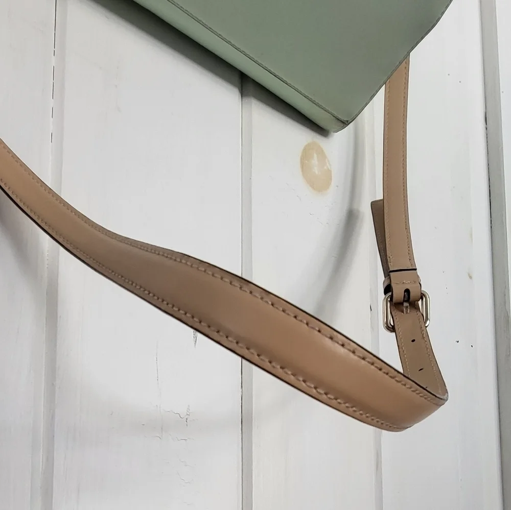 Kate Spade Mint & Taupe Pippa Crossbody Top Handle Bag